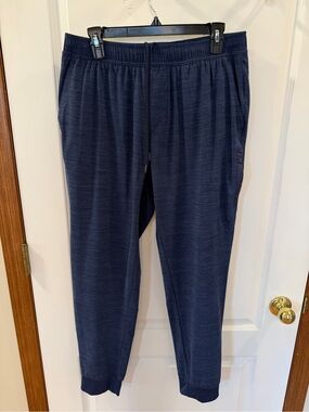 Tommy Bahama Mens Large “IslandActive” Heathered Navy/Black Joggers
